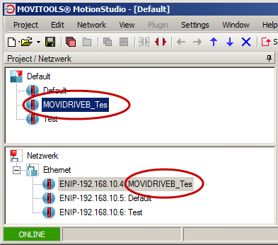 MOVITOOLS® MotionStudio: Creating jobs